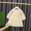 2020 outono meninas princesa vestido vestido bebê vestidos para meninas casamento princesa laço tulle vestido criança criança roupas vestidos q0716