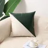 Cushion/Decorative Pillow 45*45cm PU Leather Splicing Pillowcover Living Room Decorative Throw Cushion Cover Office Sofa Outdoors Pillowcase