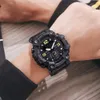 Skmei Top Brand Fashion Leed Digital Men Sports Watches Открытый военный секундомер календарь 50 м водонепроницаемый наручные часы 1637 x0524