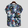 Camiseta de lino para hombre, camisetas de manga corta con estampado de moda de verano para hombre, camiseta informal para hombre de Hawaii Beach, camiseta de talla grande con cuello en V, camisetas 5XL 210528