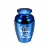 Small keepsake cremation urn for human ashes aluminum alloy feather ashes holder to commemorate the beloved-Mom and Dad