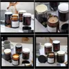 Titulaires Décor Maison Jardin Drop Livraison 2021 Gros 100 ml 250 ml Pot en verre aromathérapie grande bouche bougie brune tasse vide bricolage fait maison B