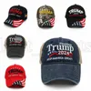 Donald Trump 2024 Partyhüte Keep America Great US-Präsidentschaftswahlkappe 8 Stile verstellbare Outdoor-Sport-Trump-Baseballkappen CYZ3141