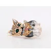 Emalj diamant katt brosch pins djur design affärsdräkt topp klänning cosage för kvinnor män mode smycken kommer och sandiga