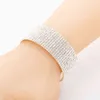 Kunjoe Mode Luxe Elegantie Kristallen Sieraden Armband Bruids Bruiloft Vol Strass Bangle Vrouwelijke Sieraden Whole2221733