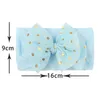 Bella fascia per capelli fatta a mano in pizzo Bowknot per neonate fascia per capelli elastica moda puntini dorati fiocchi fascia per capelli in nylon per bambini accessori di abbigliamento per bambini