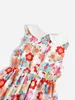 Toddler Girls Contrast Peter Pan Collar Floral Print Dress Hon
