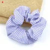 Women Purple Scrunchies Concise Ponytail Holder Scrunchie Floral Plaid Dot Elastic Hair Bands Multicolor Hair Accessories