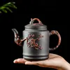 Yixing Zisha Pot Rostfritt stål Silter Tekanna Stora Kapacitet Blomma Singelkål Vattenkokare Ställ hem 550 ml Maker 210813