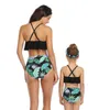 Look Mother Swimwear Summer Mom Daughter Swimsuit Family Matching Mommy And Me Bathing Suit Clothes 210417