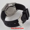 Armbandsur 40mm automatisk herrklocka NH35 -rörelse polerad fodral gummi band svart urtavla armbandsur lysande händer marks234v