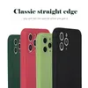 TPU Square Phone Case для iPhone 12 Pro Max Mini Soft Straight Mobile Cover, совместимые с 11 xs xr x 7 8