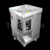220 V Paslanmaz Çelik Elektrikli Mutfak Et Sebze Kesme Öğütücü Makinesi Otomatik Dilimleme 500KG / H