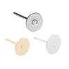 Vergoldete Ohrstecker mit flachem Boden, Ohrstecker, DIY-Ohrringe, Schmuckzubehör-Set, Kupfer-Material, Zubehör