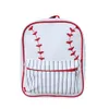 Borsa da scuola a righe da baseball Zaino in tela Zaini in pizzo a righe Zaini da donna per bambini Doppie borse da scuola DOM1946