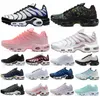 2022 Novos sapatos masculinos tn plus femininos tênis triplo preto branco Hyper Blue Oreo Smoke Grey Worldwide Pink Fade masculino tênis esportivos ao ar livre