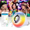 E27 Smart LED Light RGB Trådlös Bluetooth-högtalare Lampa Musik Spelar Dimmerbar 12W Music Player Audio med 24 Nyckel fjärrkontroller