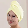 60*25cm Wrap Towel Cap Women Microfiber Magic Shower Caps Hair Drying Turban Hat Quick Dry Drye ZWL364