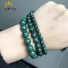 AA Natural Malachite Peacock Круглые свободные каменные бусины для ювелирных изделий изготовления DIY браслет ожерелье 15 дюймов Выбрать размер 6/8 / 10 мм