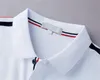 Mode Männer Polos Classic 2021 Brief und Gestreifte Muster Tops T-shirt Luxus Kontrastfarbe Casual Kurzarm