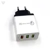 Caricatore da muro USB a 3 porte Caricatore adattatore LED con spina US EU Comodo adattatore di alimentazione da viaggio con triple porte USB per il telefono cellulare