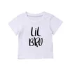 T-shirts kleine broer grote zus kinderen baby meisje jongen casual t-shirt zomer korte mouw tweelingen matching outfit tops leuke shirt kleding