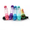 Accessoires pour fumeurs multicolores colorés Pipes en verre Pyrex Pipe à main Gel de silice en silicone Porte-cigarette Outil de tabac Brûleur à huiles Portable Dab Rigs pour bangs