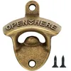 Wall Mounted Beer Bottle Opener Rustic Farmhouse Zinc Alloy Screws For Outdoor Rustic Cabinet Cap Openers Kitchen Tools T2I52767