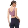 Yoga gilet femmes rembourré aligner débardeurs sous-vêtements de sport vêtements de sport avec soutien-gorge Sexy croix dos décontracté entraînement T-shirt pour Leggings