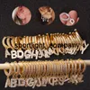 1 stück Gold Creolen Ohrringe für Frauen 26 Buchstaben Kupfer mit Zirkon Ohrringe Ohrschnalle Piercing Ohrringe Knorpelschmuck