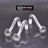 Tubos de quemador de aceite de vidrio con 10 mm 14 mm 18 mm Junta hembra masculina Pyrex Bubbler Fumar pipa de agua recipiente de aceite de vidrio para vaso de precipitados bong libre de dhl