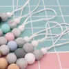 DIY Baby Clip Chain Holder Wood Beaded Pacifier Soother Holder Clip Nipple Teether Dummy Strap Chain Good quality