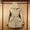 Damskie płaszcze Trench 2021 Wiosna i jesieni Brytyjski Windbreaker Medium Show Cienko Mały płaszcz mody