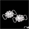 Sewing Notions Tools Apparel Drop Delivery 2021 10 Pieces Diamante Flower Shape Crystal Bikini Connector Buckle Link For Swimwear Decoration
