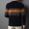 Zimowy Ciepły sweter Mężczyźni Moda Kolor Vintage Streetwear O-Neck Pullover Męski Dzianiny Jumper Casual Pull Homme Y378 211221