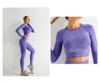 Designer American Damen-Trainingsanzüge, nahtlos gestrickte Yoga-Anzüge, Fitness-BHs, langärmelige Hosen, laufend, schweißabsorbierend, schnell trocknend, dreiteiliger Fitnessstudio-Anzug