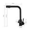 Kitchen Filtered Faucet Balck with Dot Brass Purifier Faucet Dual Sprayer Drinking Water Tap Vessel Sink Mixer Tap Torneira 211108