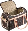 Borsa da trasporto per cani di piccola taglia in pelle PU traspirante Borsa per animali domestici Moda Borsa da viaggio per esterni Borsa da viaggio portatile Forniture per cani