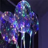 Décoration de fête LED Bobo Ballon avec 31,5 Pouces Bâton 3 Mètres Chaîne Ballon Lumière Noël Halloween Mariage Anniversaire XG0061
