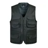 Men's Vests Men Multi-Pocket Classic Waistcoat Male Sleeveless Unloading Solid Coat Work Vest Pographer Tactical Mesh JacketMen's Phin22