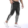 Calças de ginástica masculinas roupas de ginástica cor gradiente masculinas calças de moletom justas calças esportivas com cordão 210715