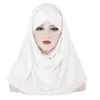 2021 Nuove Donne Jersey Sciarpa Morbida Tinta Unita di Cotone Istantaneo Hijab Scialli e Avvolge Foulard Femme Hijab Musulmano Pronto da Indossare Foulard