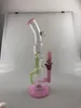 Acessórios para fumar, articulação de 14mm, bong, rosa sólido e verde