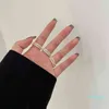 Cluster anéis pérola pérola para mulheres corda elástica amor strass anel de dedo vintage festa jóias acessórios de casamento presentes 221218