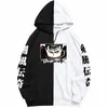 Erkek Hoodies Tişörtü Unisex Kış Berserk Siyah Beyaz Moda Anime Hoodie Kazaklar Gündelik Gevşek Tops