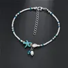 Boho sötvatten pärl charm anklets kvinnor barfota sandaler pärlor ankel armband sommar strand sjöstjärna fot smycken t22598270478