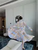 Hytorart Teas Team Pliated юбка MIDI осень синяя длинная высокая талия S женские качели корейские моды дамы падение 210629