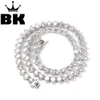 4mm Heart Claw Inlay Cubic Zircon Tennis Lovely Iced Out Hip Hop Mens Bling Pnik Stone Tennis halsband 18inch 20inch24inch x0509