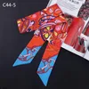 Designer Brand Scarf Women's Luxury Twill Printed Satin Shawl Tied Bag Ribbon Narrow And Long Neck C48 Scarves205S