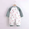 Traje de bebé nacido ropa otoño algodón de manga larga niña sin hueso mamelucos niño niña ropa de primavera 211101